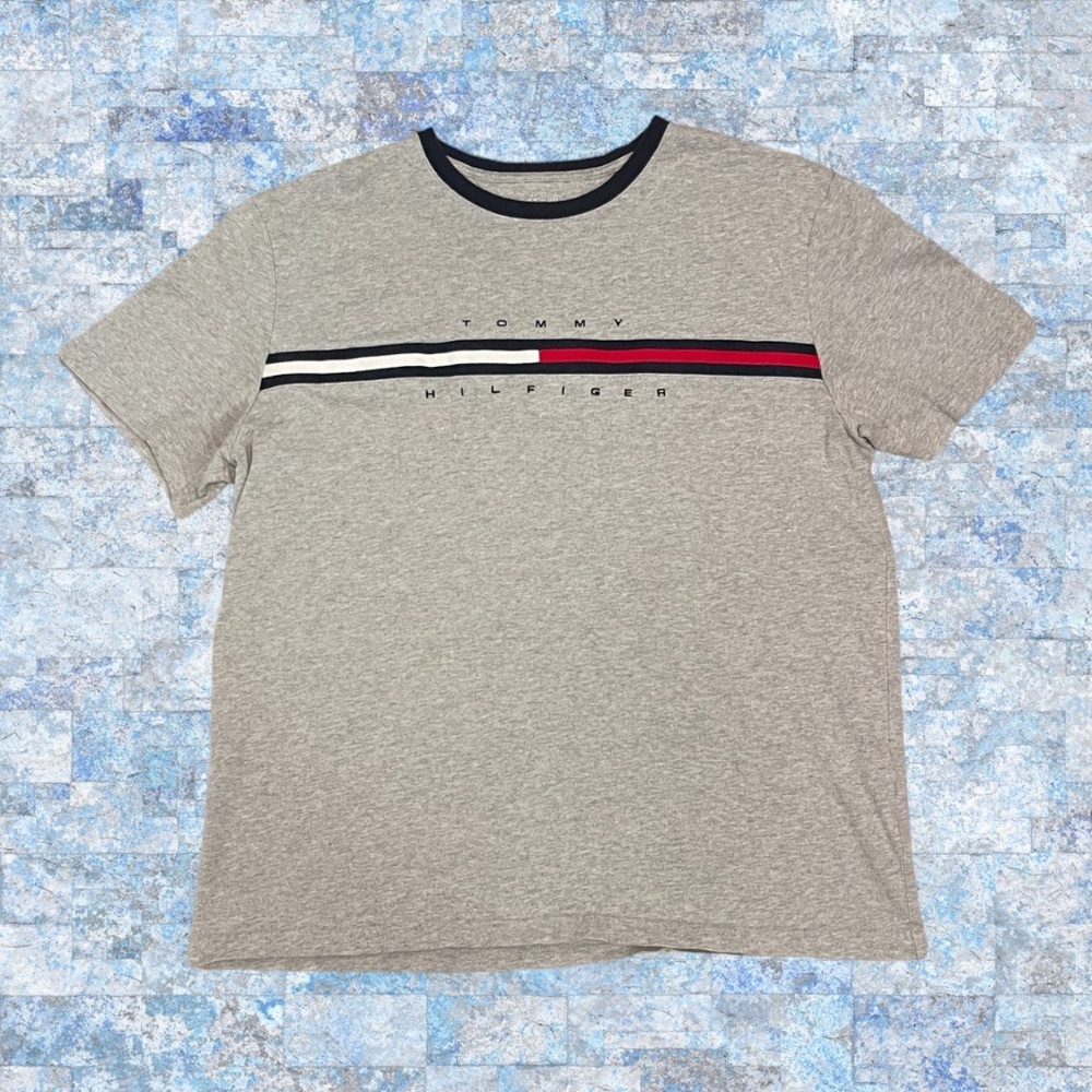 Tommy Hilfiger Grey Tino logo T-shirt